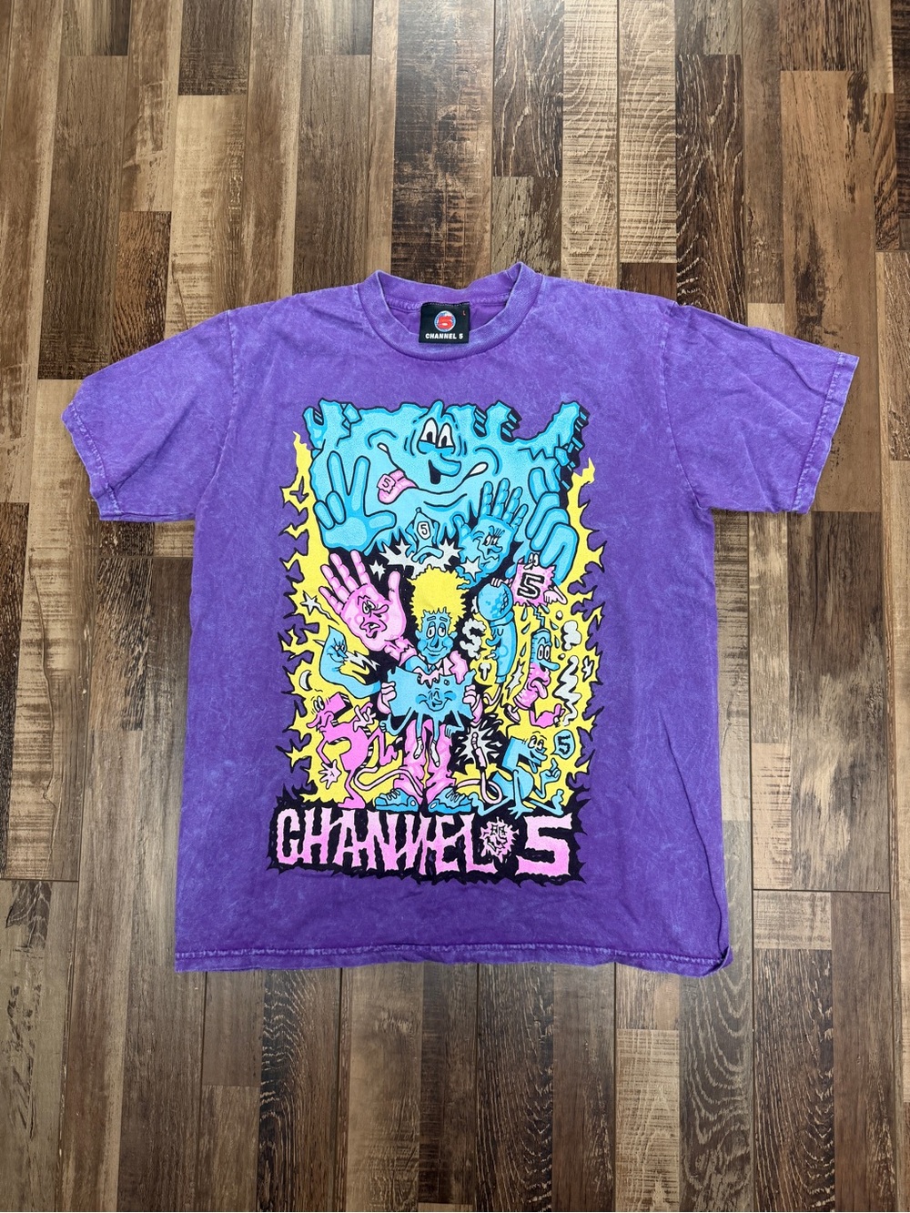 Channel 5 Purple Graphic Tee